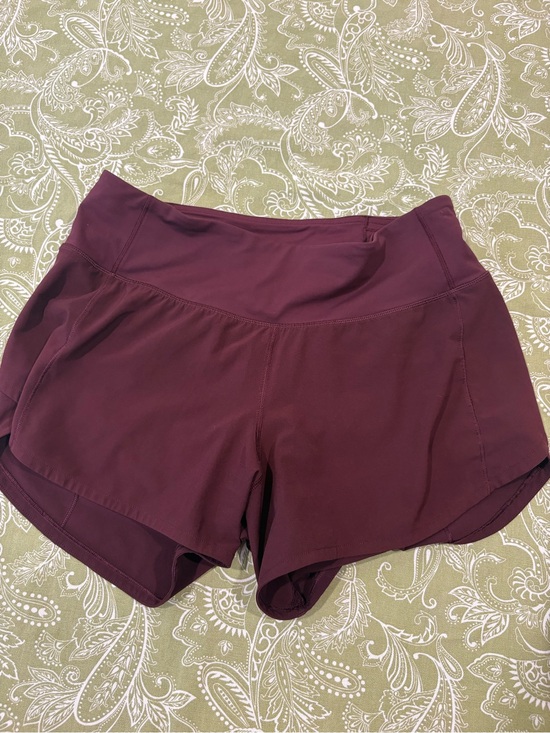 lululemon athletica Pants - Women's Maroon Athletic Shorts - High-Waist Performance
